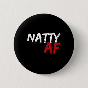 Natty Af Funny Bodybuilder Bodybuilding Workout Gy 6 Cm Round Badge
