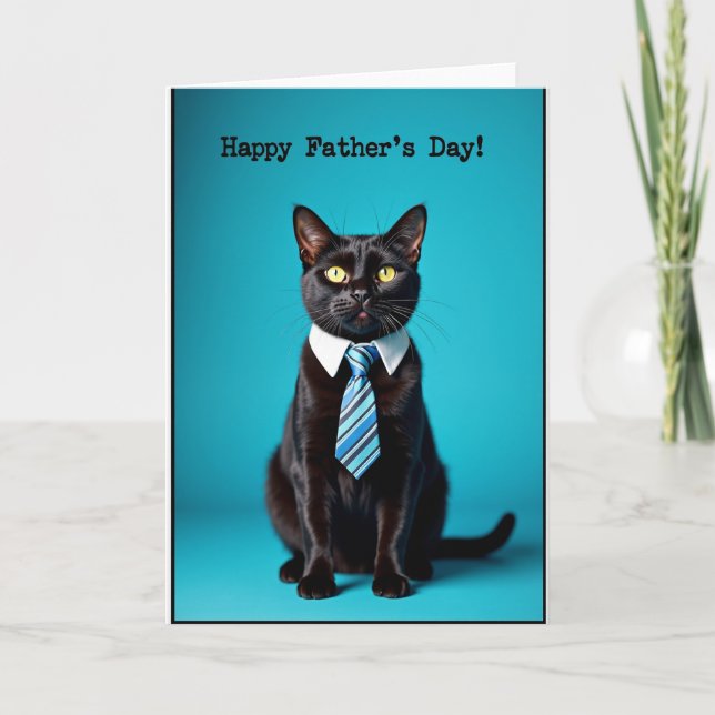 Natty Cat Fathers Day Card (Front)