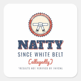 Natty Since White Belt Funny Jiu Jitsu Sticker