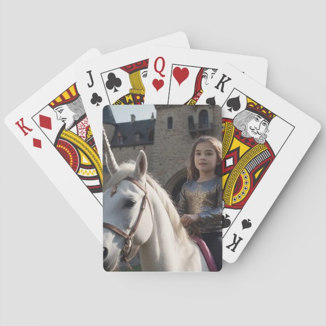Natu Unicorn Playing Cards violet (Back)