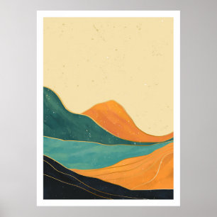Natural abstract background mountain poster