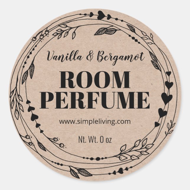 Natural Air Refresher Room Spray Labels (Front)