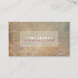 Natural and Organic Beauty Salon and Spa Stone Business Card