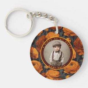 Natural Anniversary Gifts For Dad Photo Ranunculus Key Ring