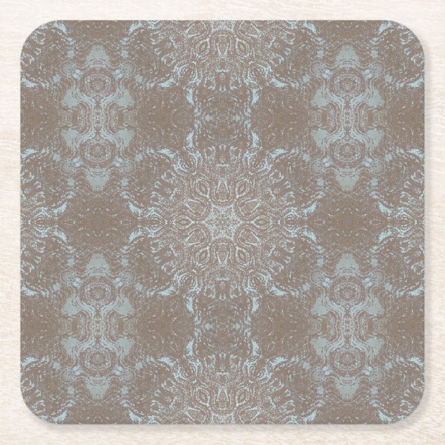 Natural Art Stone & Sand Square Paper Coaster (Front)