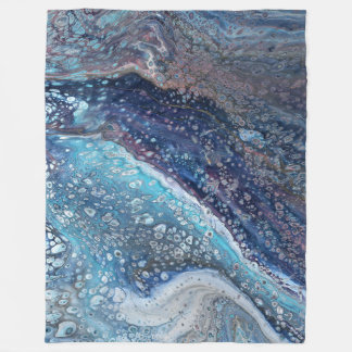 Natural Attraction 2 Blue Geode Abstract Blanket