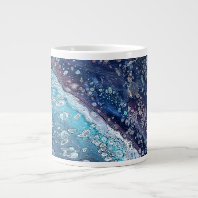 Natural Attraction 2 Blue Geode Abstract Drink Mug (Front)