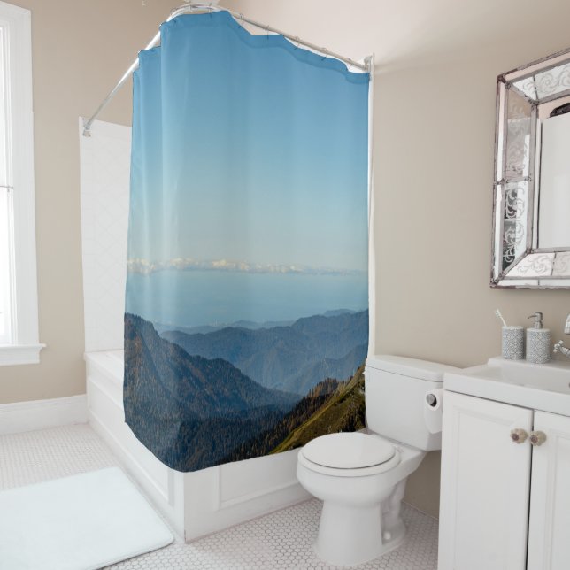 Natural Autumn in the mountains of Krasnaya Poly Shower Curtain (In Situ)