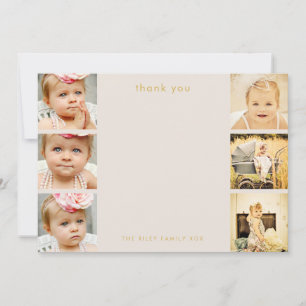 Natural Baby Thank You 6 Photo Frame Flat Cards