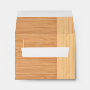 Natural Bamboo Border Wood Grain Look Envelopes