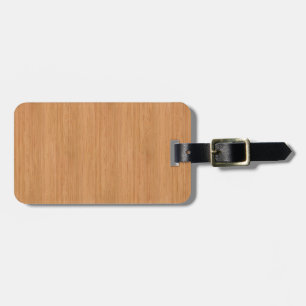 Natural Bamboo Wood Grain Look Luggage Tag