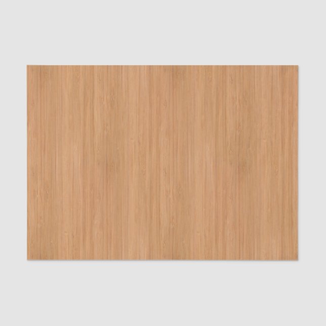 Natural Bamboo Wood Grain Look Tissue Paper (Front)