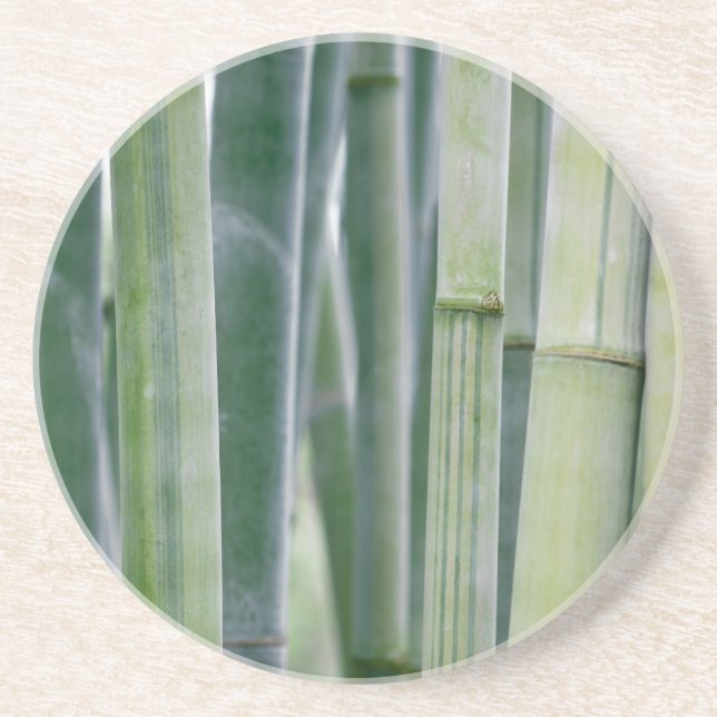 Natural Bamboo Zen Background Customised Template Coaster (Front)