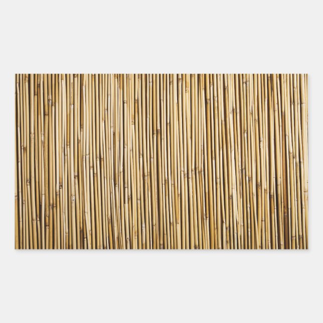Natural Bamboo Zen Background Customised Template Rectangular Sticker (Front)