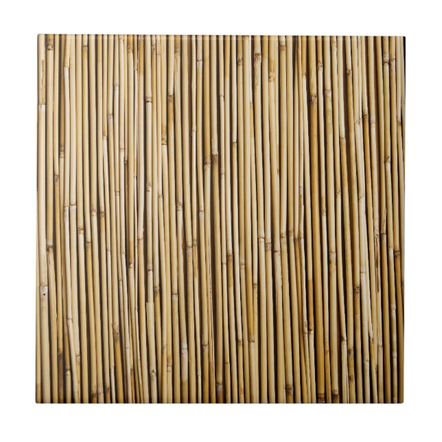 Natural Bamboo Zen Background Customised Template Tile (Front)