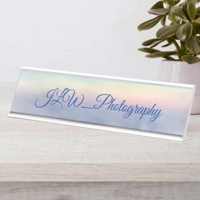 Natural Beautiful Rainbow in Cloudy Sky Desk Name Desk Name Plate (Creator Uploaded)