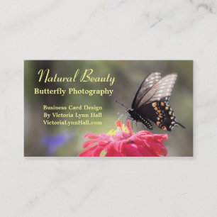 Natural Beauty Butterfly Custom Business Cards
