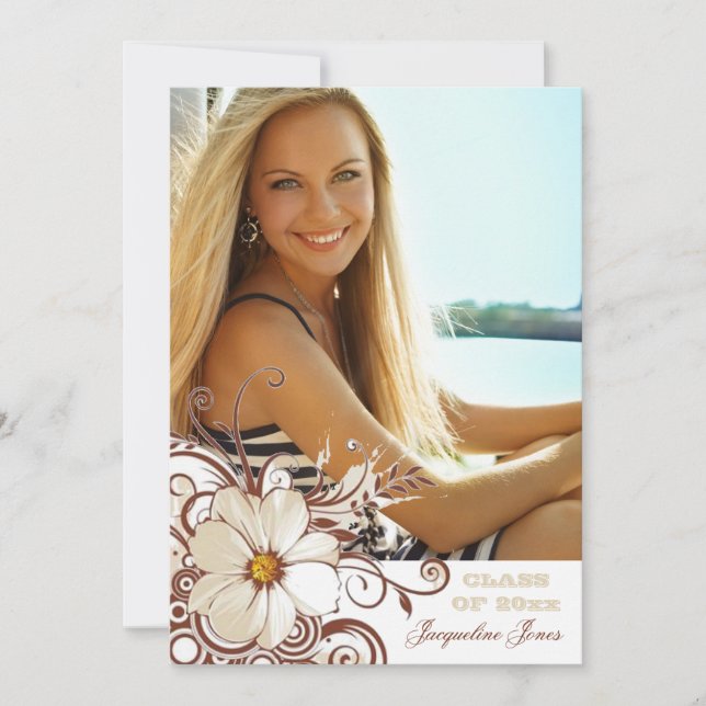 Natural Beauty Photo Graduation Announcement (Front)