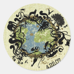 Natural Beauty - Preserve It! Classic Round Sticker