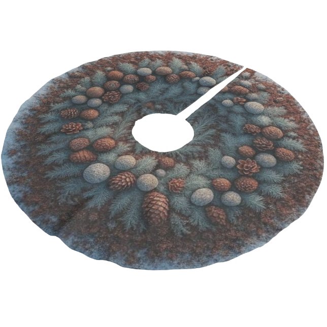 Natural Bedding Brushed Polyester Tree Skirt (Angled)