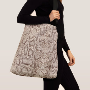 Natural Beige Anaconda Exotic Snakeskin Crossbody Bag