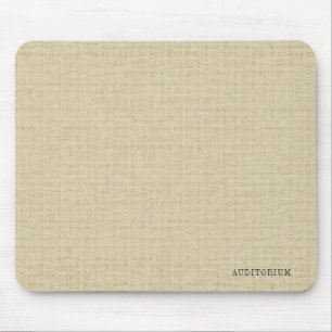 Natural Beige Linen Fabric With Grey Typography 3 Mouse Pad