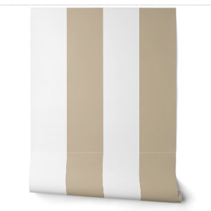 Natural Beige Wide Deckchair Stripe Wallpaper
