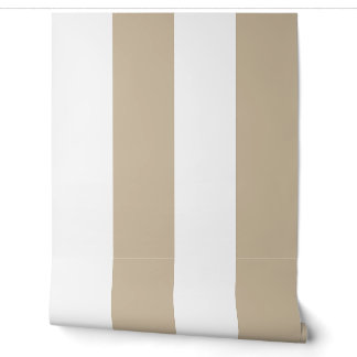 Natural Beige Wide Deckchair Stripe Wallpaper