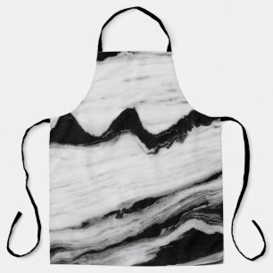 natural black and white marble texture, luxurious apron