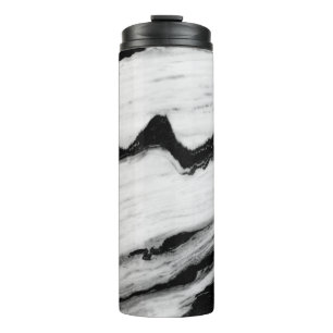 natural black and white marble texture, luxurious  thermal tumbler