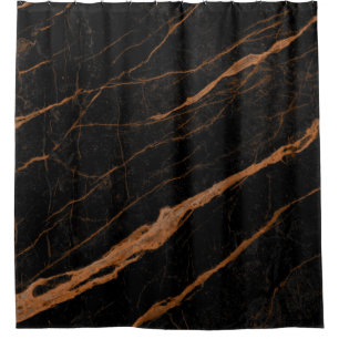 natural black emperador marble texture background shower curtain