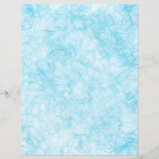 Natural Blue Marble Scrapbooking Paper (Front)