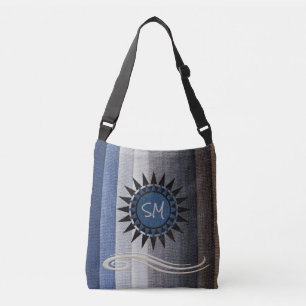 Natural Blue Tones Personalised Tote Bag