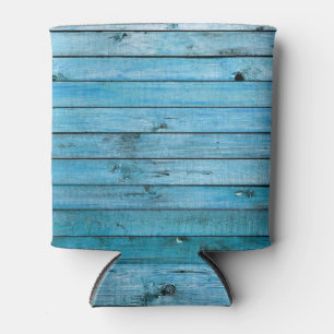 Natural blue wood, textured background. can cooler