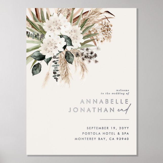 Natural bohemian botanical modern elegant foliage foil prints (Front)