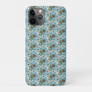Natural Bohemian Pink Blue Flowers Green Leaves Case-Mate iPhone Case