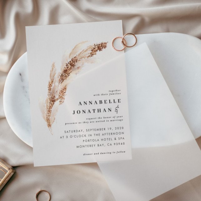 Natural boho pampas grass elegant wedding (Creator Uploaded)