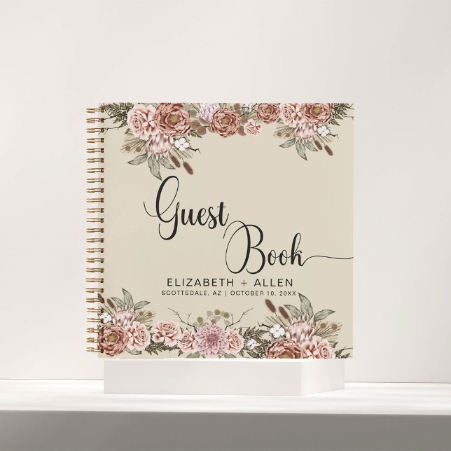 Natural Boho Personalised Wedding Guest Book (Creator Uploaded)
