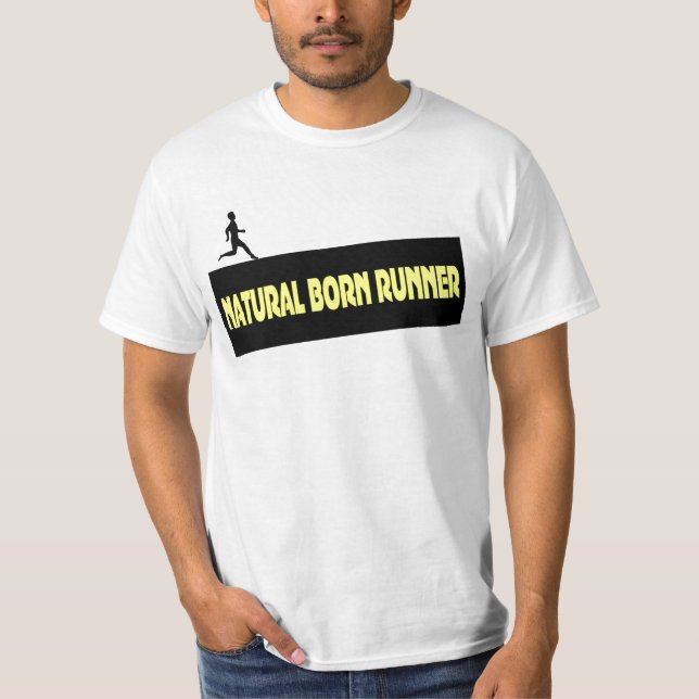 Natural Born Runner - Mens Running T Shirts (Front)