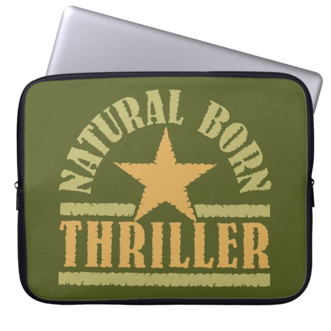 Natural Born Thriller custom laptop sleeve (Front)