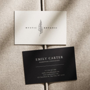 Natural Botanic Leaf Modern Business Card
