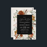 natural botanical rustic elegant modern wedding  p postcard<br><div class="desc">Rustic watercolor floral wedding save the date invite. With beautiful rust,  terracotta,  blush pink,  black and sage green pampas grass eucalyptus watercolor details. This modern wedding invite is sure to set the style for your big day.</div>