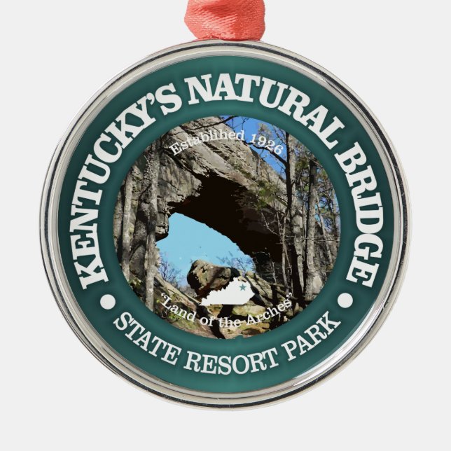Natural Bridge SRP Metal Tree Decoration (Front)