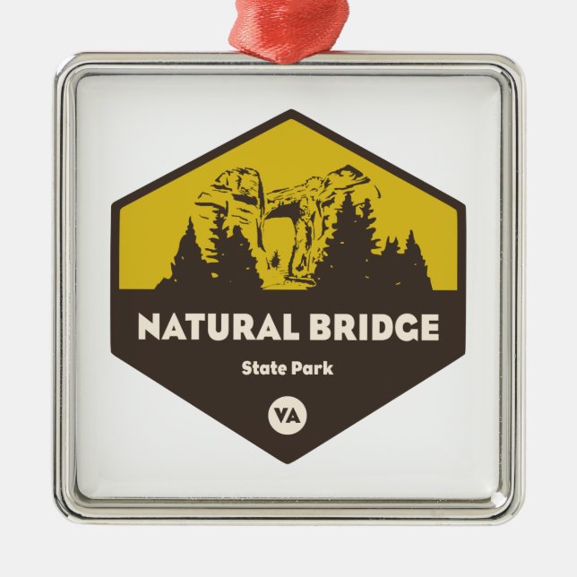 Natural Bridge State Park, Virginia Metal Tree Decoration (Front)