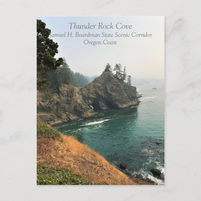 Natural Bridge, Thunder Rock Cove, Oregon Postcard (Front)