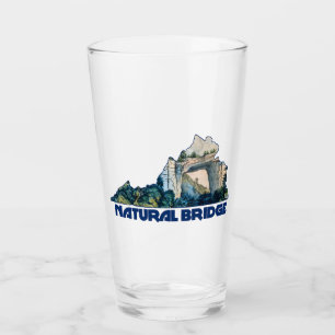Natural Bridge Virginia State Map Glass