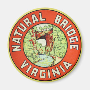 Natural Bridge Virginia vintage travel Magnet