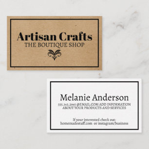 Natural Brown Texture Boutique Business Card