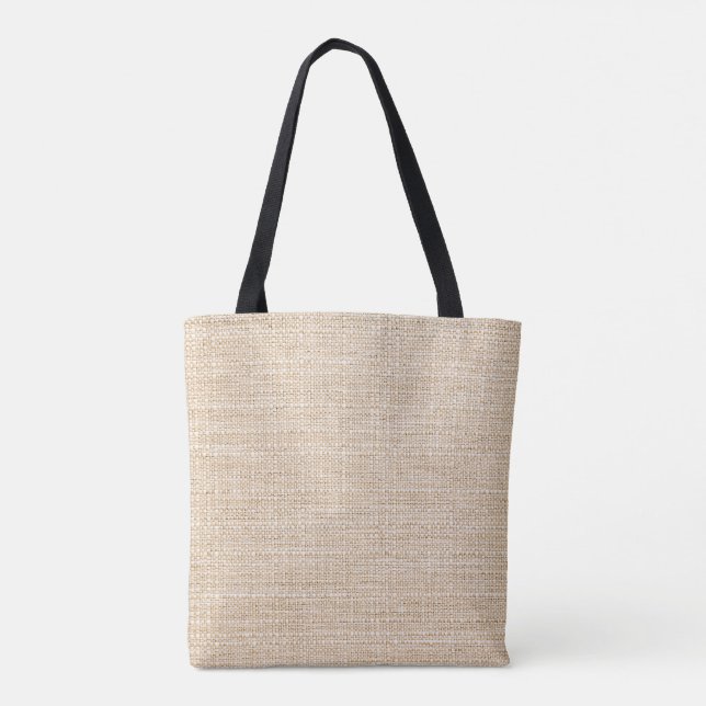 Natural Burlap Tote Bag (Back)