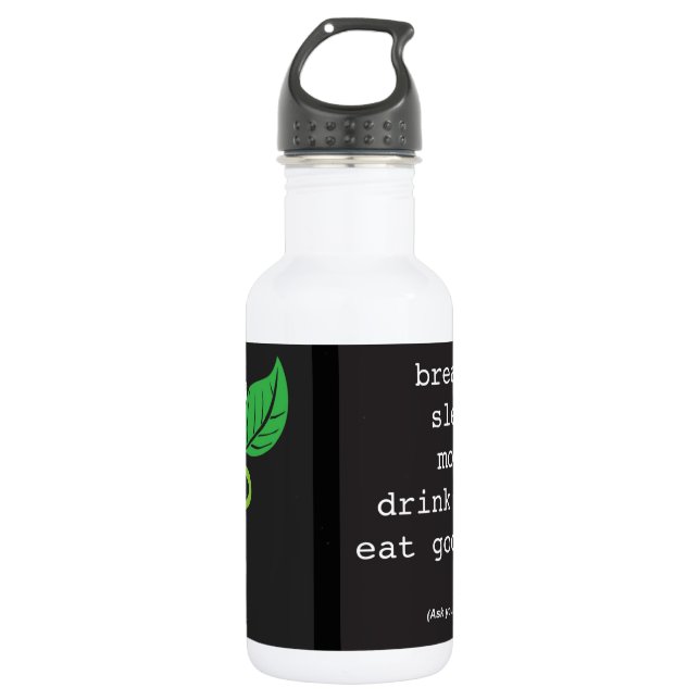 Natural Caduceus Water Bottle (Front)